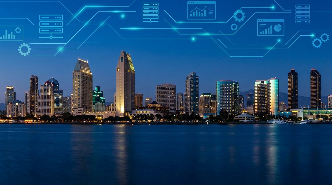 Orange County skyline representing the local MSP and Managed Service Provider partnership for businesses